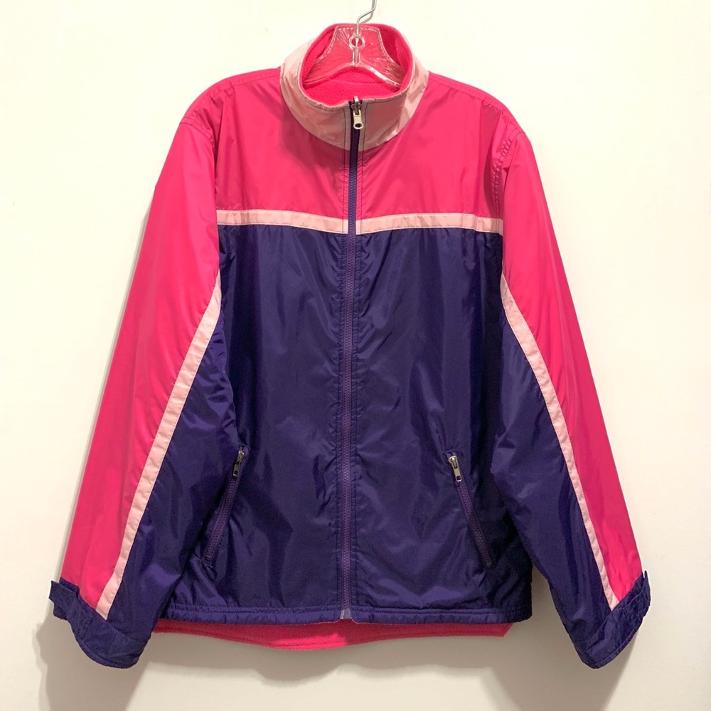 Reversible Junior Pink Purple Waterproof Jacket
